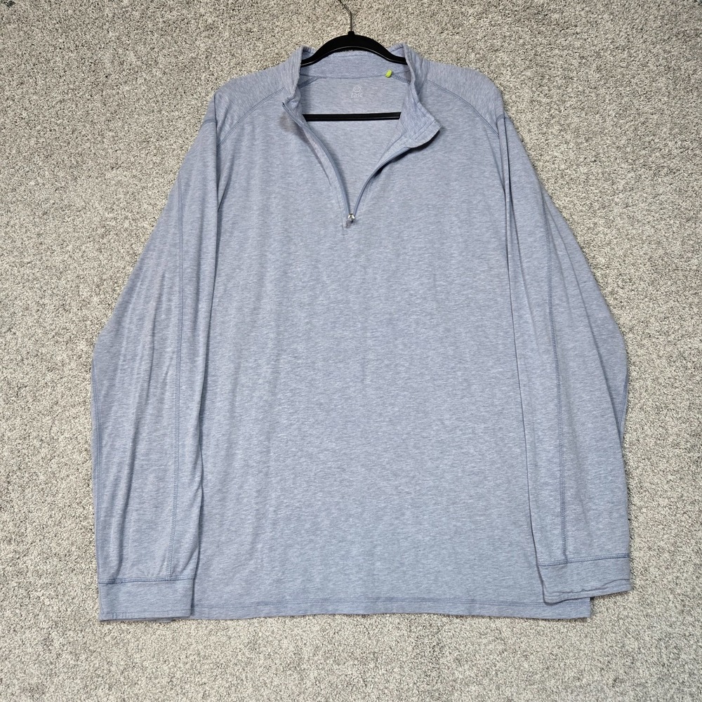 TASC Bamboo Performance Shirt Mens  1/4 zip‎ 2XL blue long sleeve lightweight